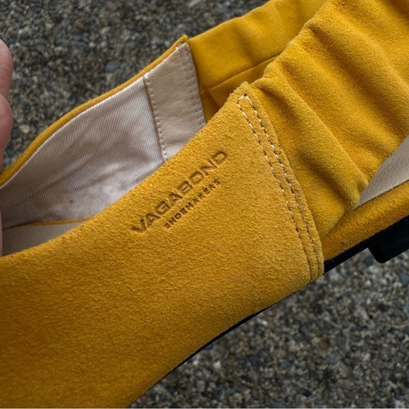 Vagabond Katlin Suede Slingback Mule in Yellow - Picture 5 of 9